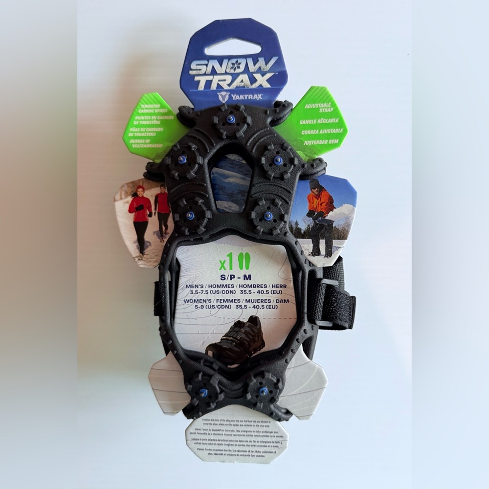 Yaktrax SnowTrax Ice Cleats S/P - M Winter Traction Device Spikes Grip Snow New